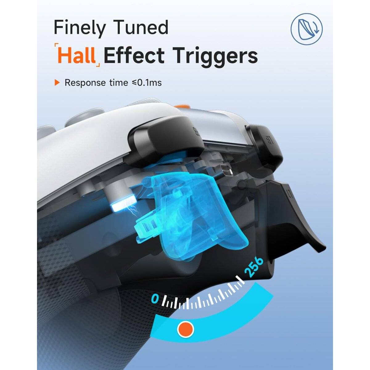 EasySMX X05 Controller PC mit 7 Farbe RGB Licht Hall Triggers Weiß