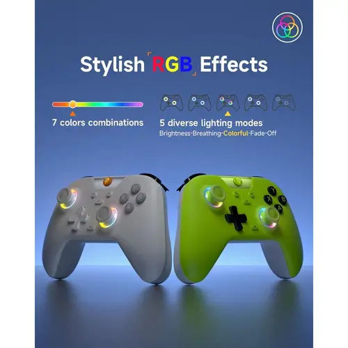 EasySMX X05 Controller PC mit 7 Farbe RGB Licht Hall Triggers Weiß EasySMX X05 Controller PC mit 7 Farbe RGB Licht Hall Triggers Weiß