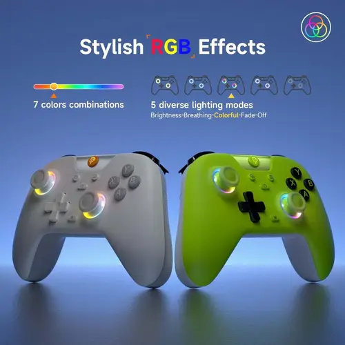 EasySMX X05 Controller PC mit 7 Farbe RGB Licht Hall Triggers Grün EasySMX X05 Controller PC mit 7 Farbe RGB Licht Hall Triggers Grün