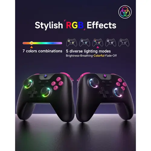 EasySMX X05 Controller PC mit 7 Farbe RGB Licht Hall Triggers Schwarz EasySMX X05 Controller PC mit 7 Farbe RGB Licht Hall Triggers Schwarz
