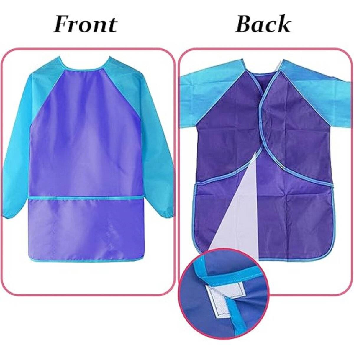 Malkittel für Kinder  2er Set in Blau & Pink, ideal für kreative Aktivitäten, Onesize