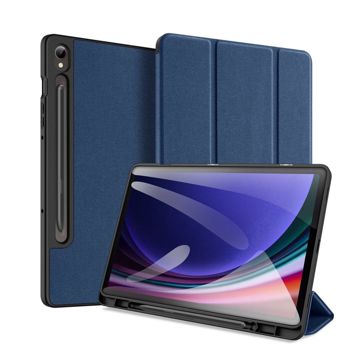 Dux Ducis Domo Tablet-Hülle mit Standfunktion und Auto Sleep kompatibel mit Honor Pad 10 (12,1 Zoll) 2025 Blau