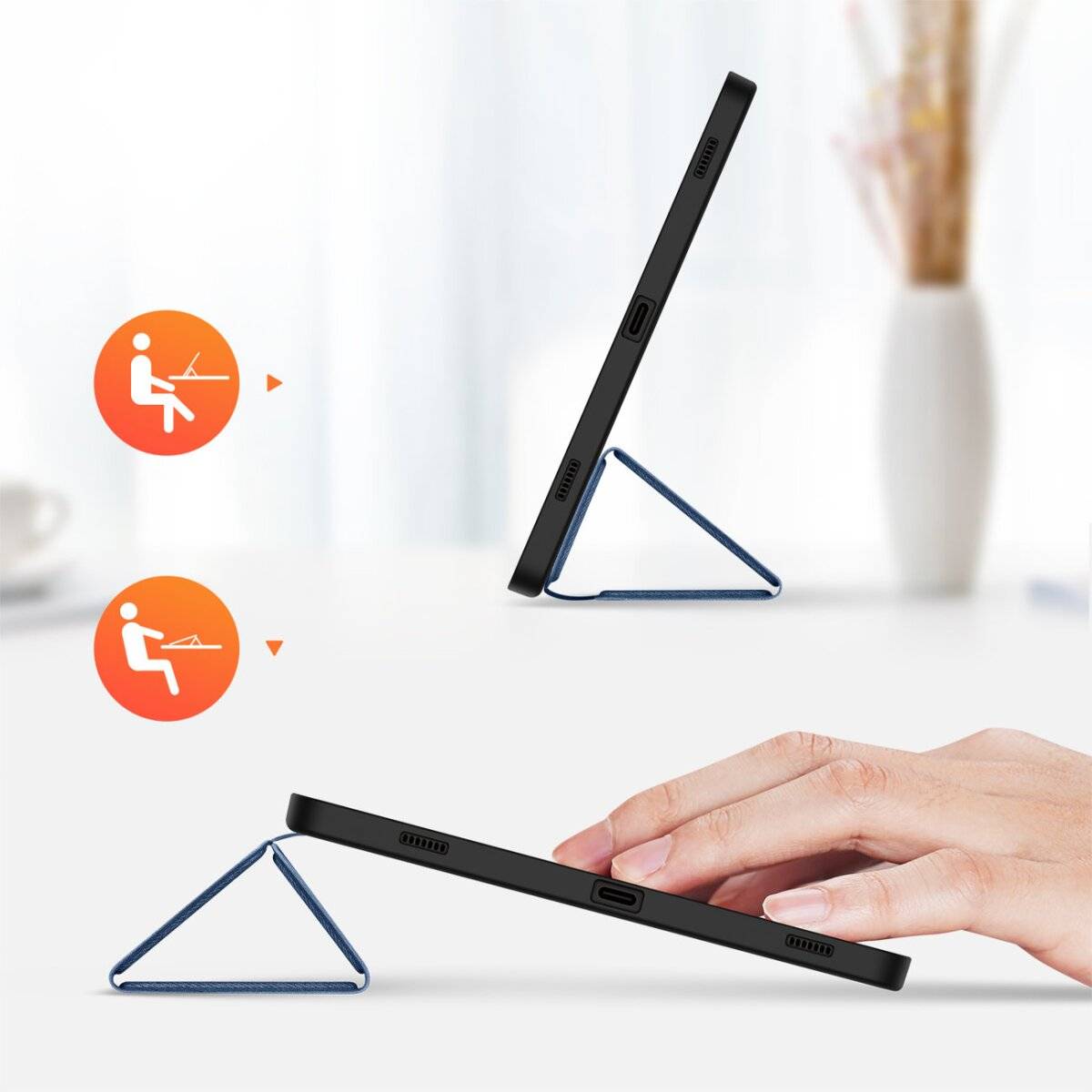 Smart Sleep Case Tablethülle kompatibel mit Samsung Galaxy Tab S10 FE Schutzhülle Blau