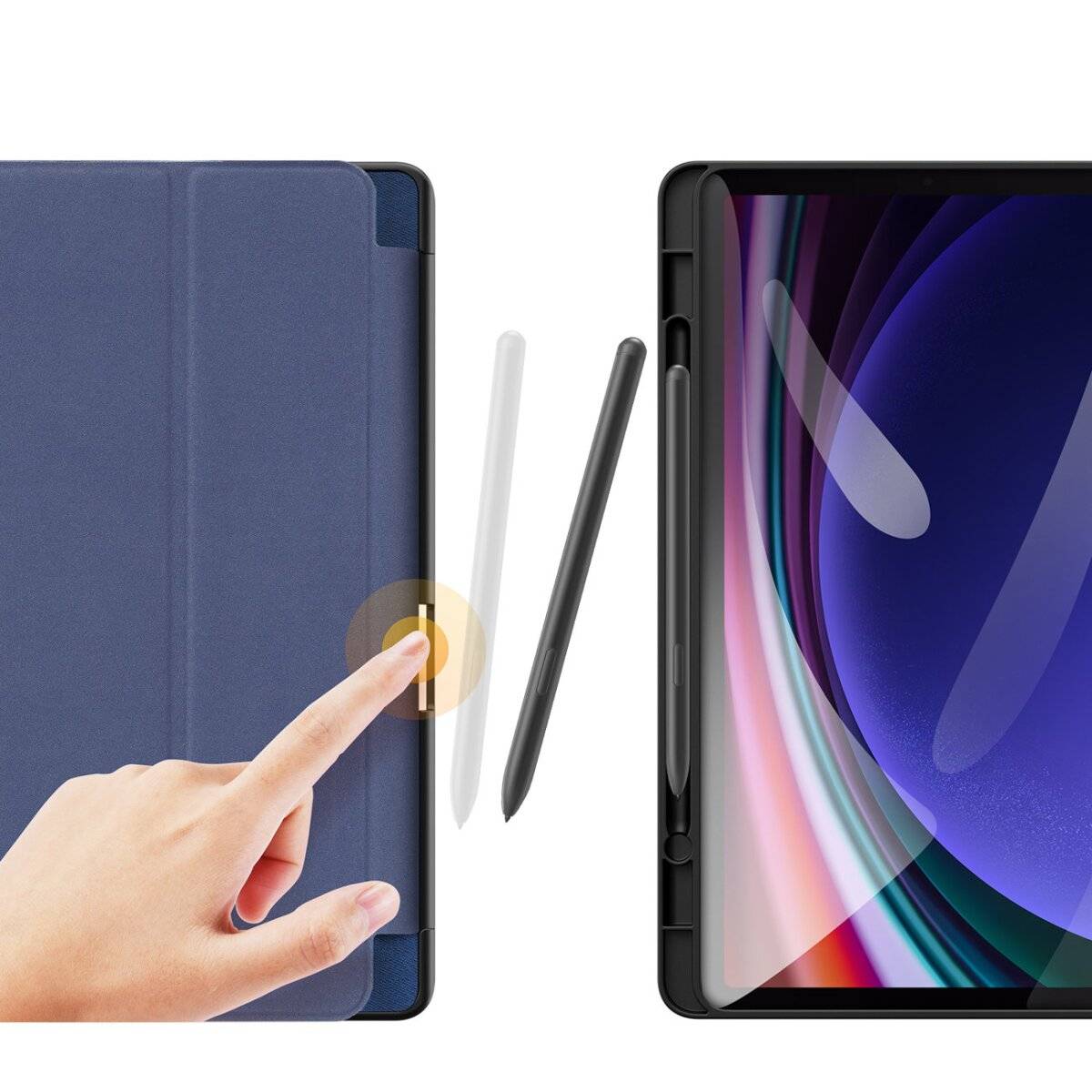 Smart Sleep Case Tablethülle kompatibel mit Samsung Galaxy Tab S10 FE Schutzhülle Blau