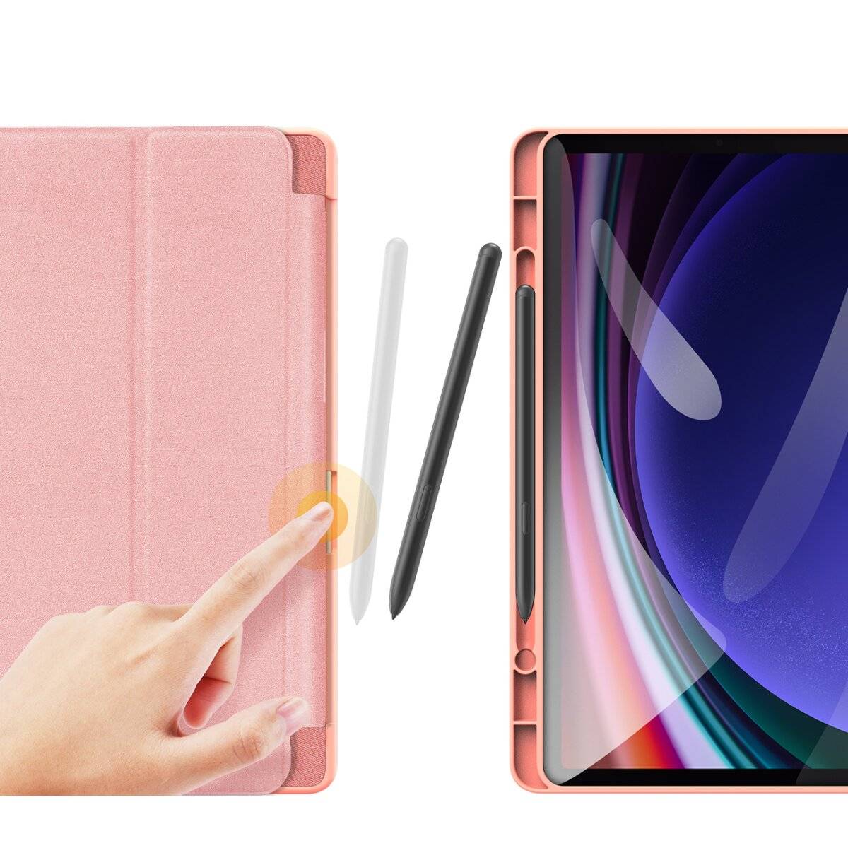 Dux Ducis Domo Smart Sleep Case Tablethülle kompatibel mit Samsung Galaxy Tab S10 FE+ Pink