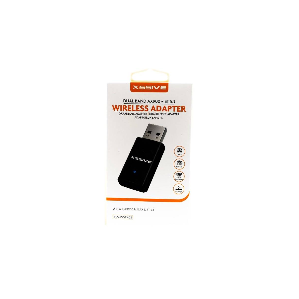 Dual Band AX900 + BT 5.3 Drahtloser Adapter  WiFi 6 Schwarz