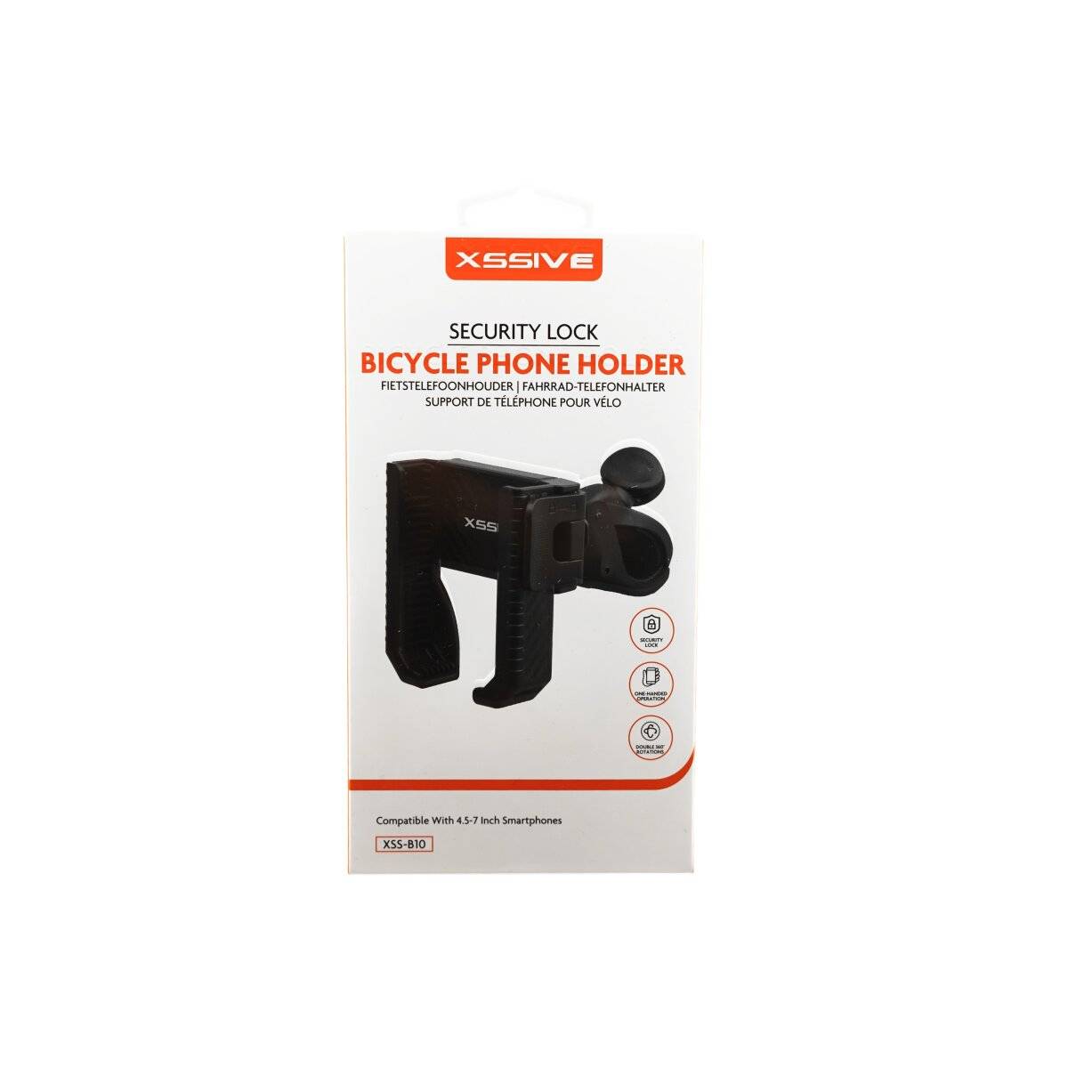 Sicherheits-Schloss Fahrrad-Telefonhalter  360° Rotation Schwarz