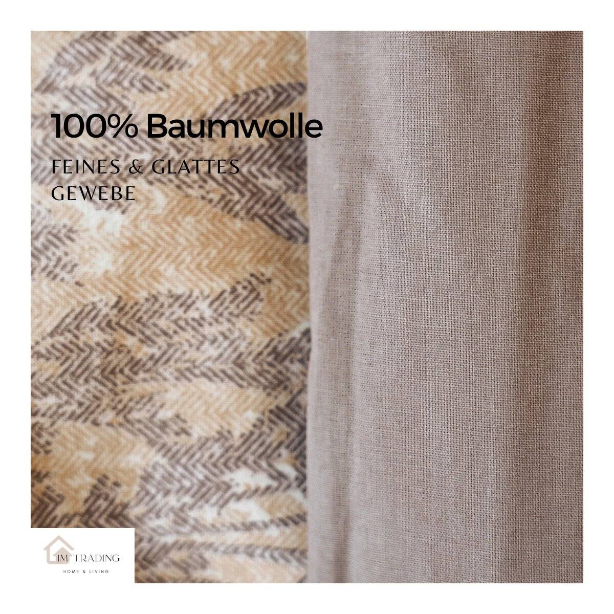 Renforcé Bettwäsche mit Reißverschluss, für Einzel- und Doppelbett 135 x 200 cm + 80 x 80 cm