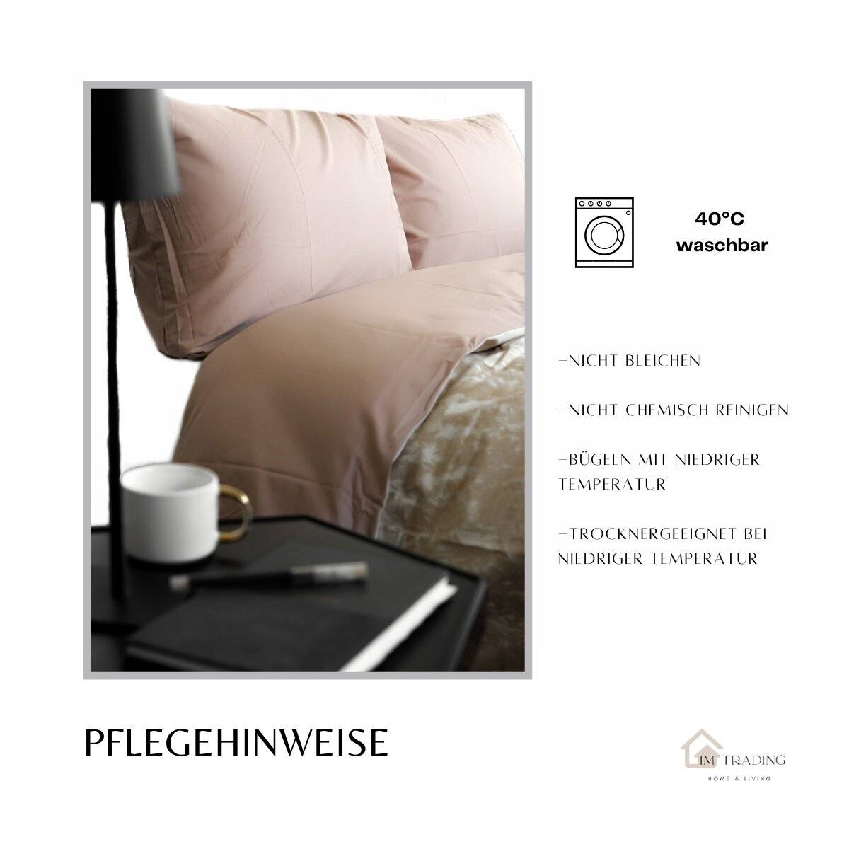 Renforcé Bettwäsche mit Reißverschluss, für Einzel- und Doppelbett 200 x 200 cm + 2x 80 x 80 cm