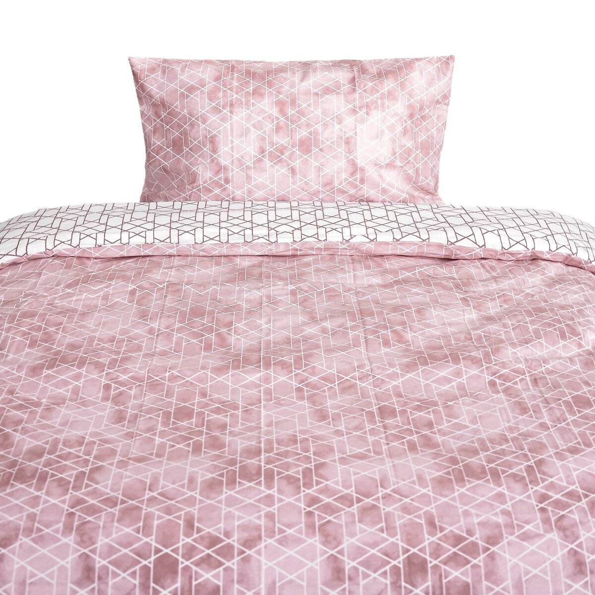 Renforcé Bettwäsche mit Reißverschluss, für Einzel- und Doppelbett 135 x 200 cm + 80 x 80 cm