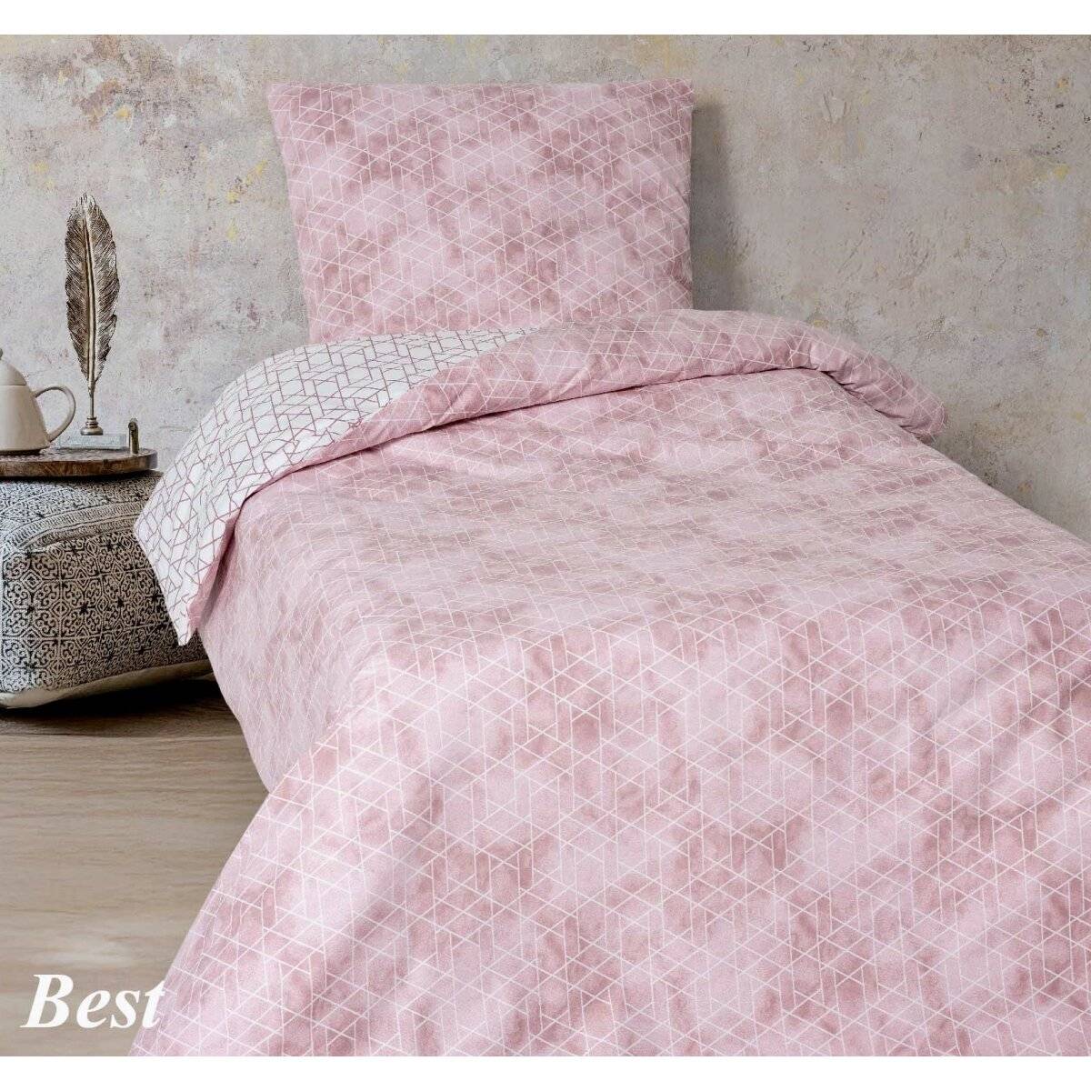 Renforcé Bettwäsche mit Reißverschluss, für Einzel- und Doppelbett 135 x 200 cm + 80 x 80 cm