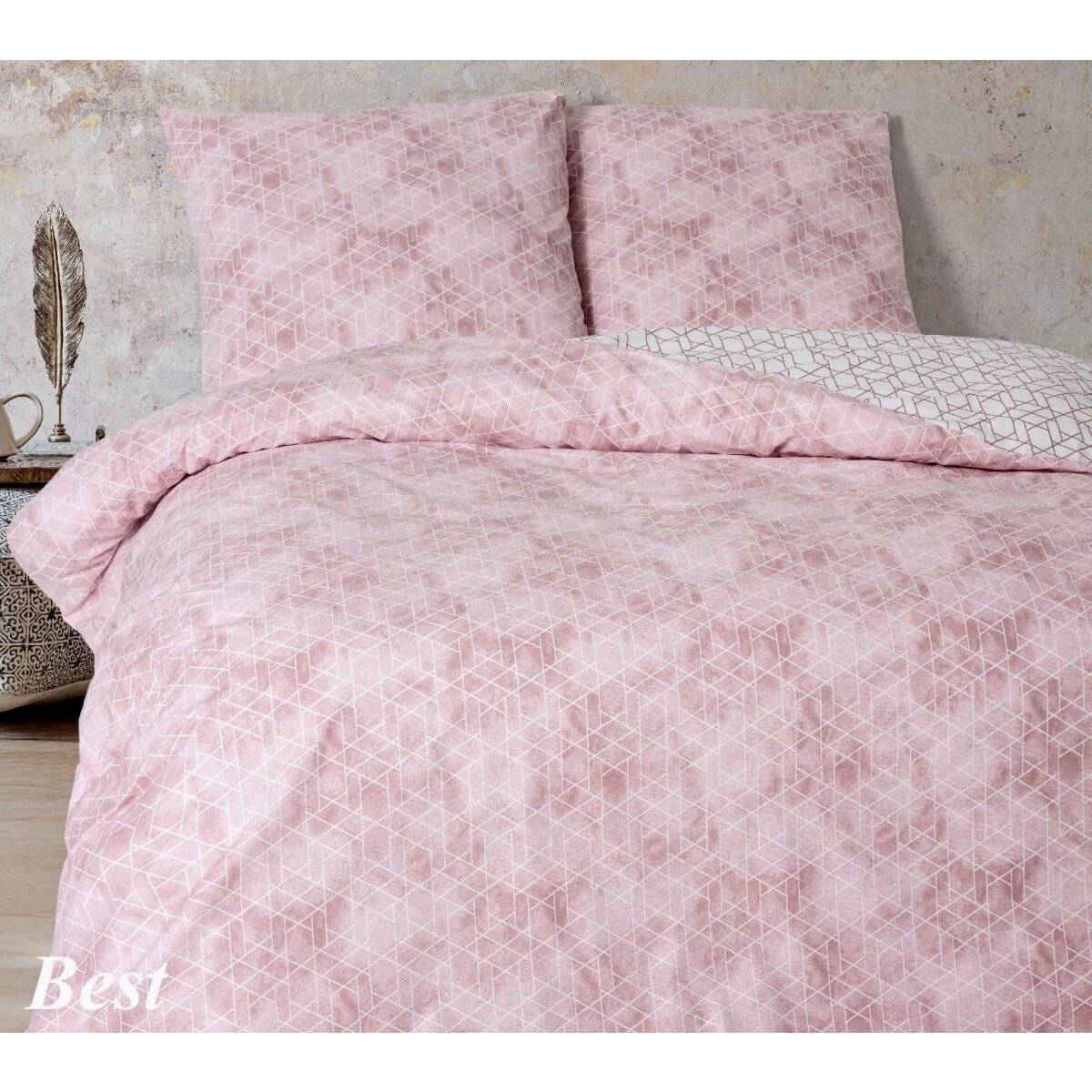 Renforcé Bettwäsche mit Reißverschluss, für Einzel- und Doppelbett 200 x 200 cm + 2x 80 x 80 cm