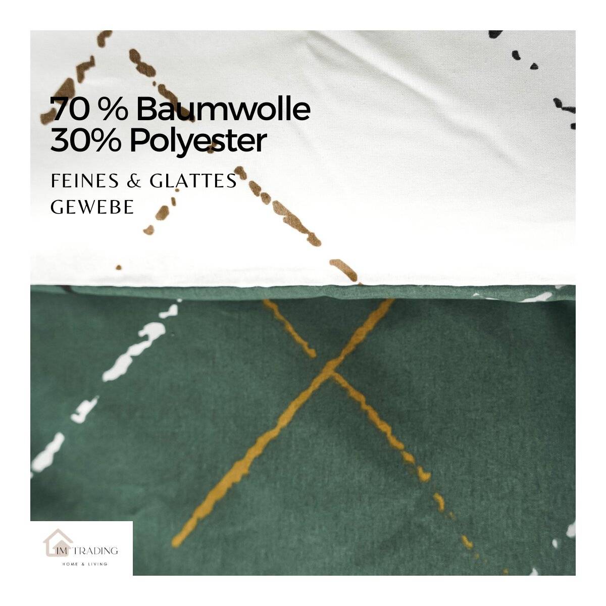 Moderne Bettwäsche mit Reißverschluss in Reflection Design, für Einzel- und Doppelbett 135 x 200 cm + 80 x 80 cm