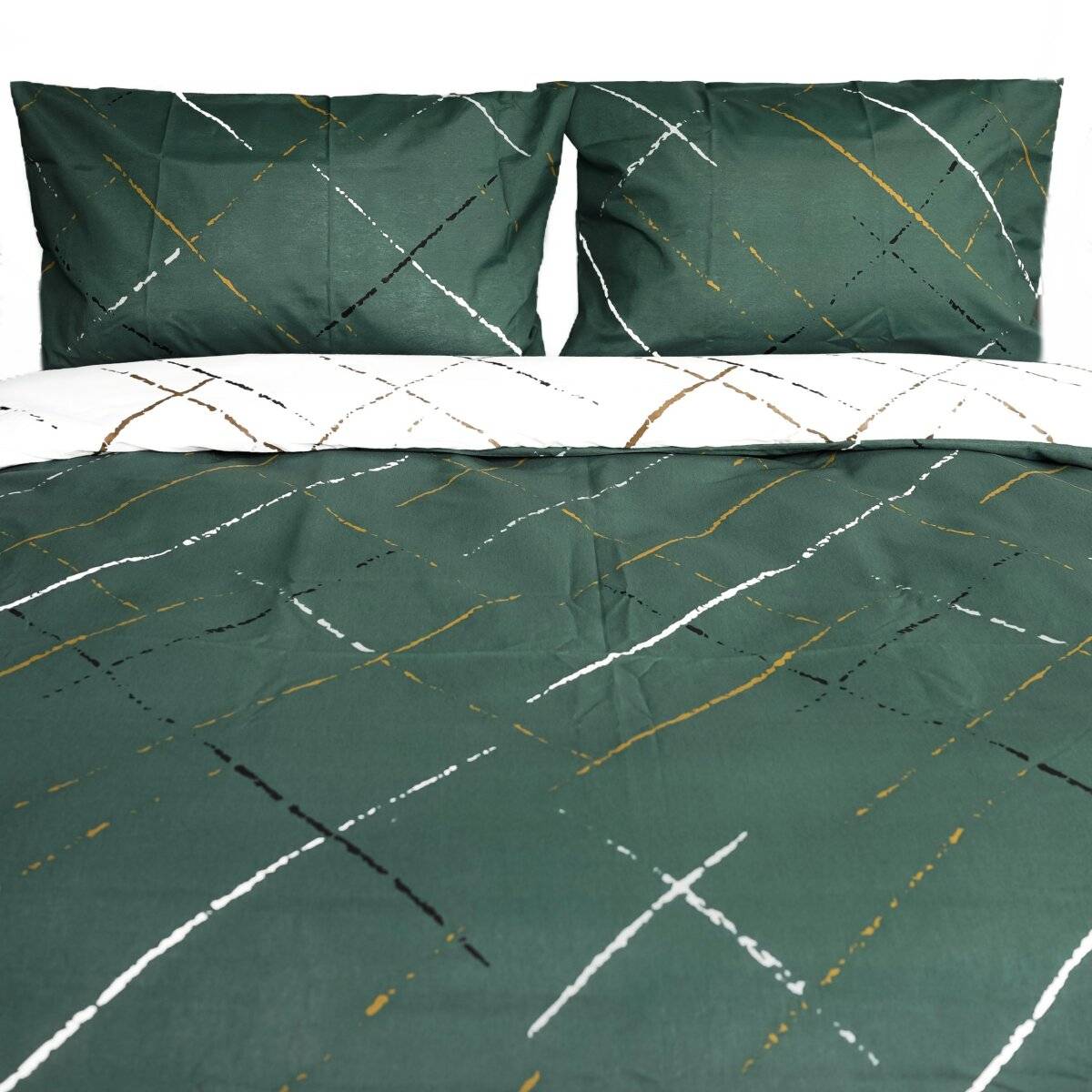 Moderne Bettwäsche mit Reißverschluss in Reflection Design, für Einzel- und Doppelbett 200 x 200 cm + 2x 80 x 80 cm