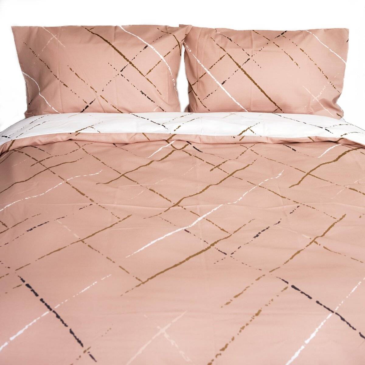 Moderne Bettwäsche mit Reißverschluss in Reflection Design, für Einzel- und Doppelbett 200 x 200 cm + 2x 80 x 80 cm