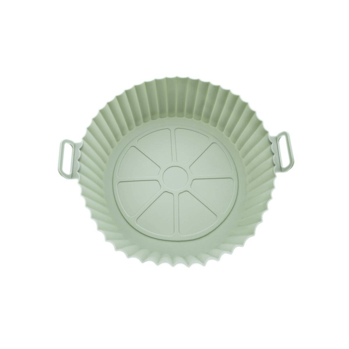 Silikonform für Heißluftfritteusen  20 cm, hitzebeständig & antihaftbeschichtet Grün