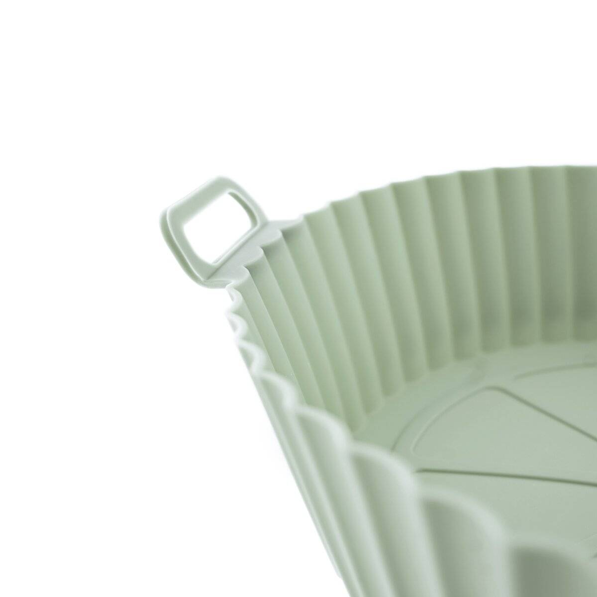 Silikonform für Heißluftfritteusen  20 cm, hitzebeständig & antihaftbeschichtet Grün