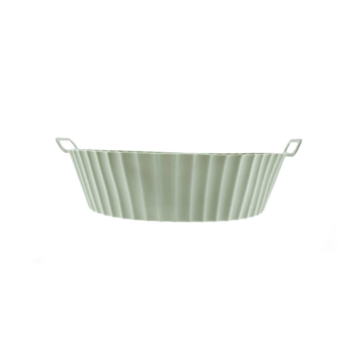 Silikonform für Heißluftfritteusen  20 cm, hitzebeständig & antihaftbeschichtet Grün
