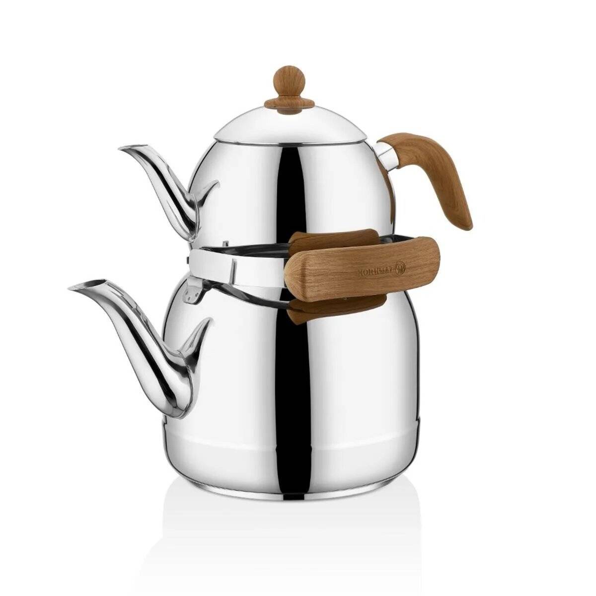 Korkmaz Foresta Edelstahl-Teekessel-Set 1,3L/3,5 L - Langlebig & Robust