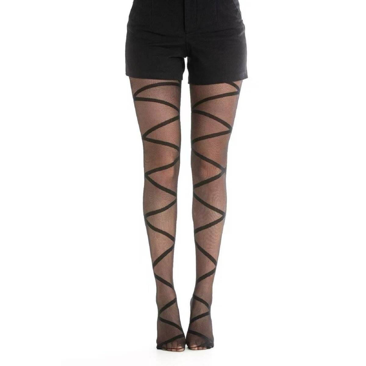 Damen Strumpfhose 20 Den  Klassische Damenstrumpfhose mit dezentem Muster L/XL