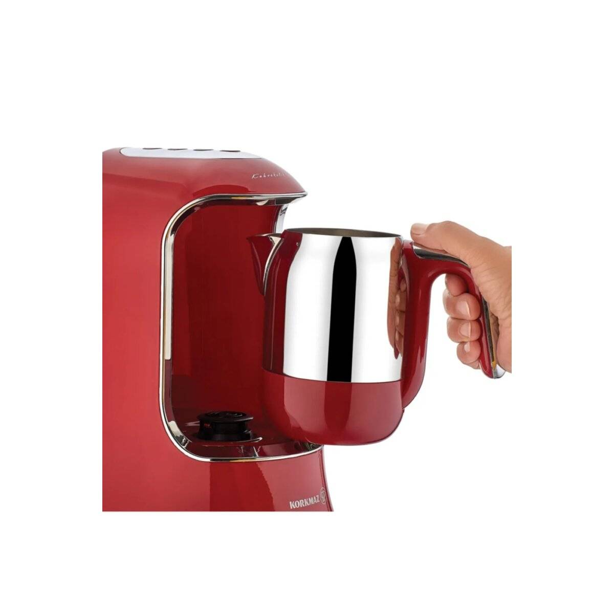 Korkmaz Kahvekolik Aqua Türkische Kaffeemaschine mit Thermo-Balance-Technologie