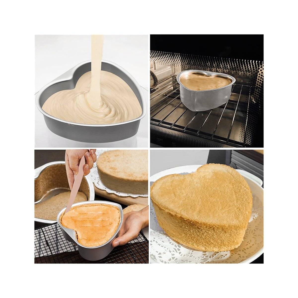 3-teiliges Herz-Kuchenform Set  Perfekt für besondere Anlässe