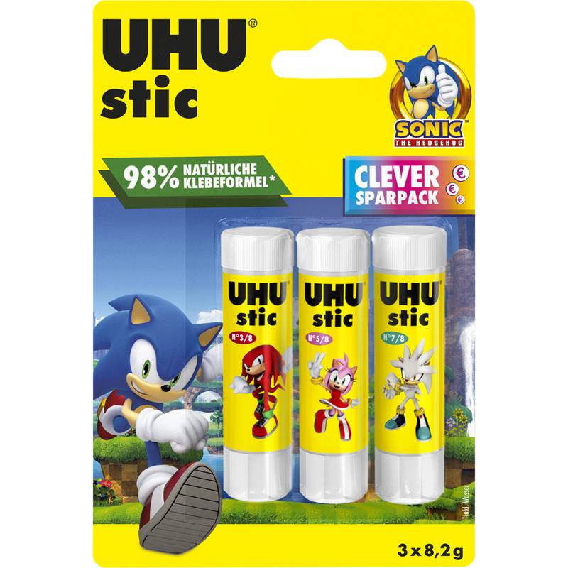 UHU Klebestift stic SONIC, 3x 8,2 g, Blister