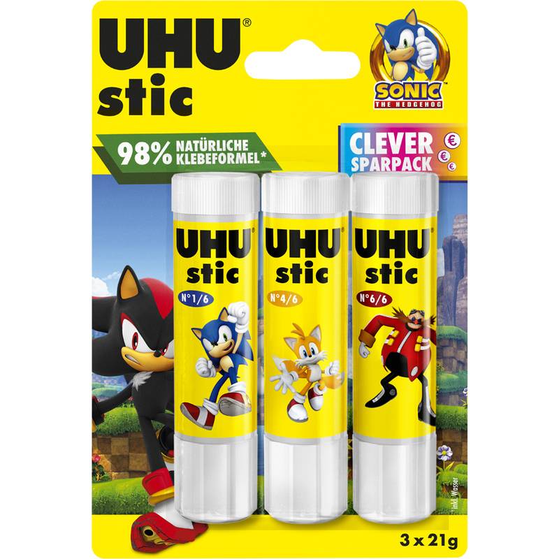 UHU Klebestift stic SONIC, 3 x 21 g, Blister