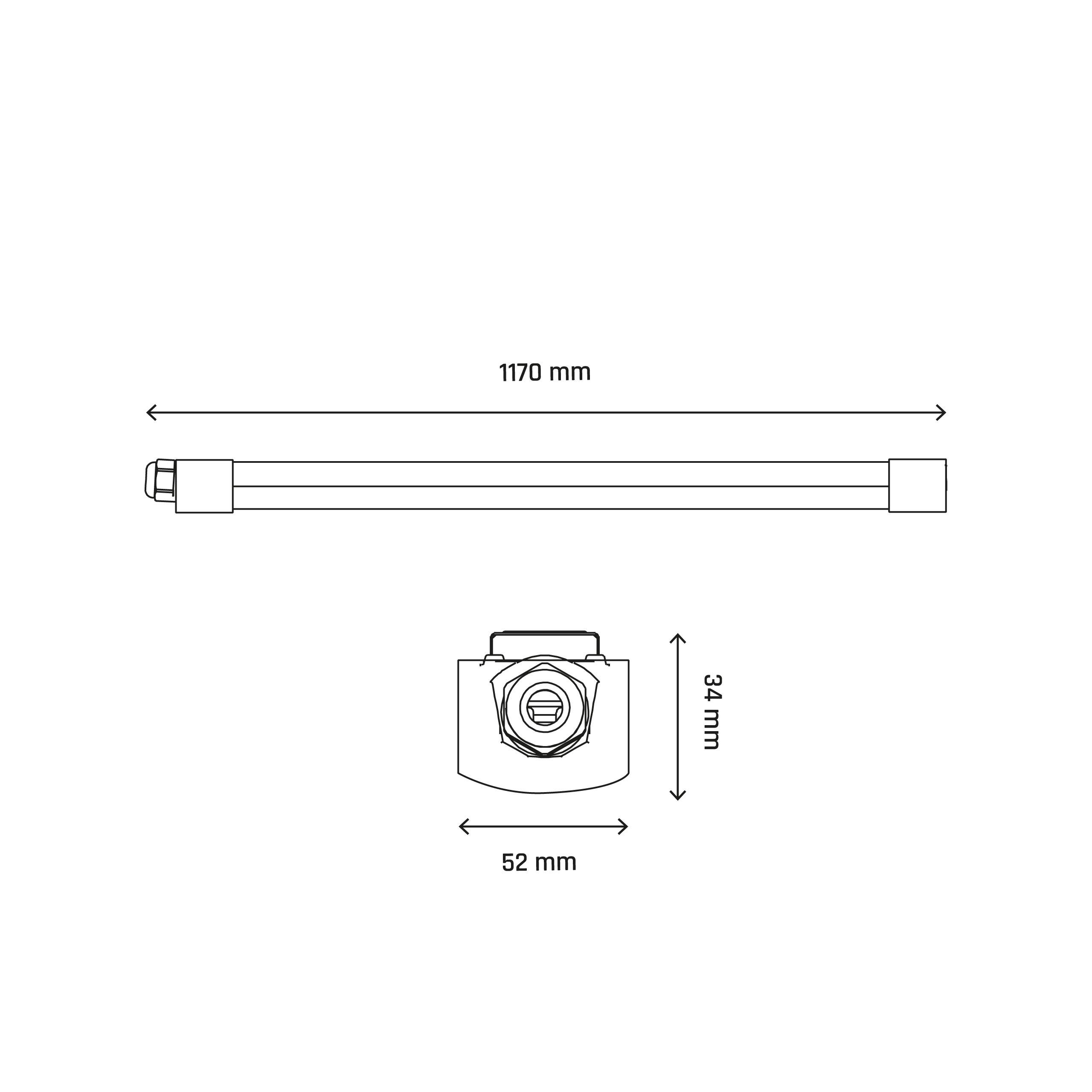 Spectrum LED LIMEA MINI II 36W 120cm Feuchtraumleuchte 4400lm weiß IP65 Neutralweiß 4000K