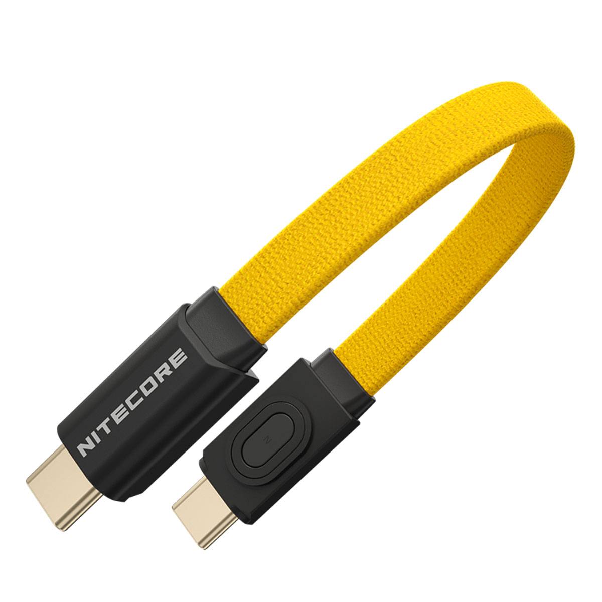 Nitecore NLink 10 USB-C Ladekabel 60W - Gelb/Schwarz