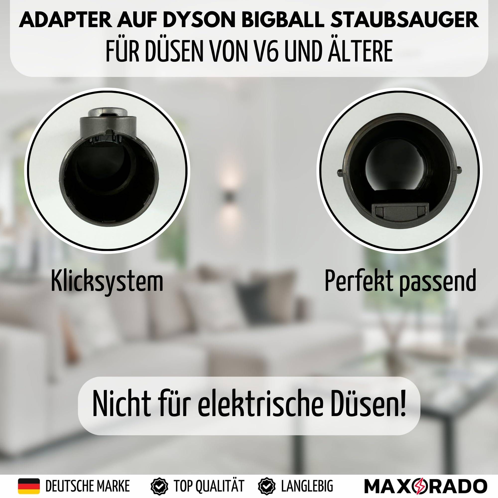Staubsauger Adapter Staubsaugerzubehör Staubsaugeradapter Ersatzteil für Dyson Big Ball Cy22 Cy23 967370-01 an V6 Düse