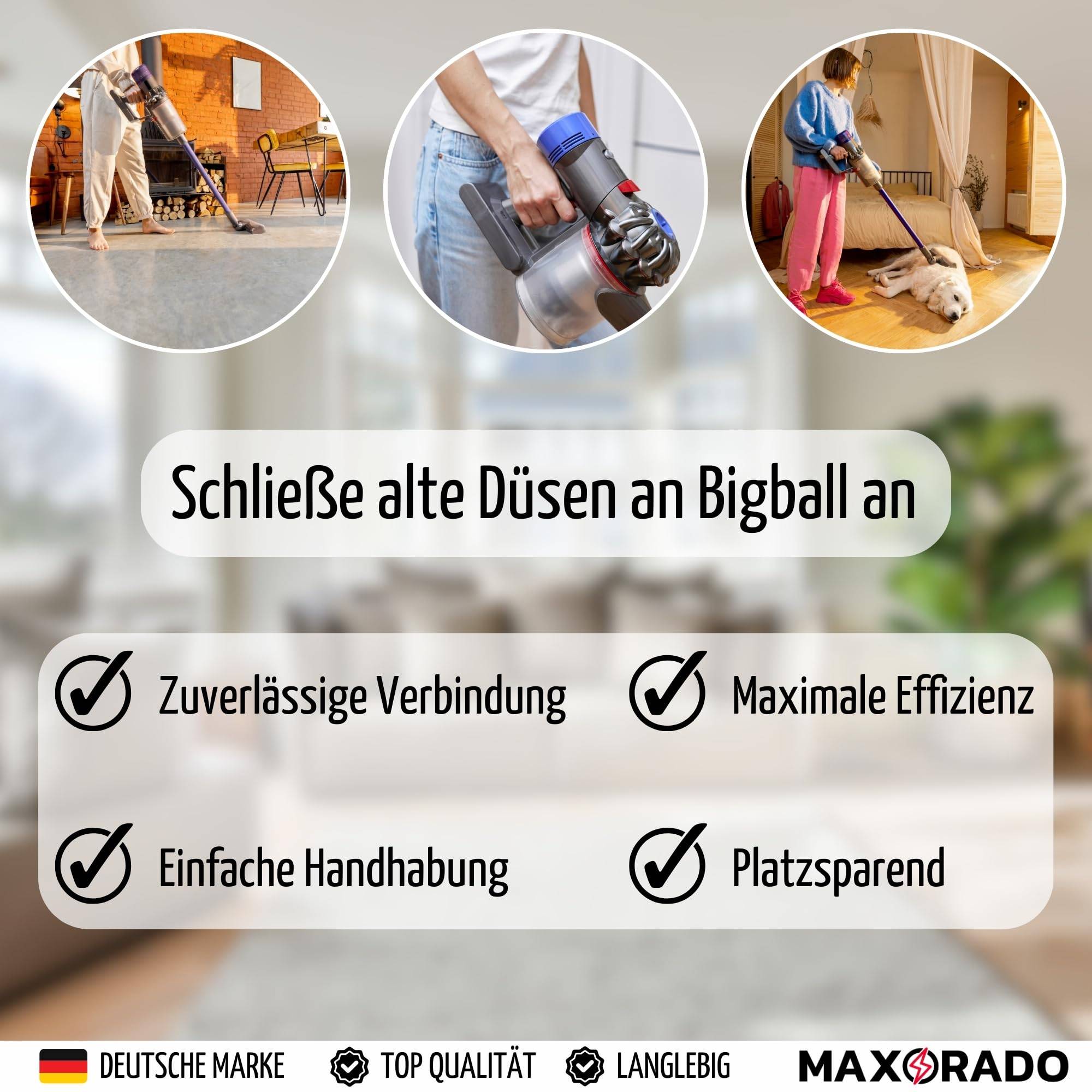 Staubsauger Adapter Staubsaugerzubehör Staubsaugeradapter Ersatzteil für Dyson Big Ball Cy22 Cy23 967370-01 an V6 Düse