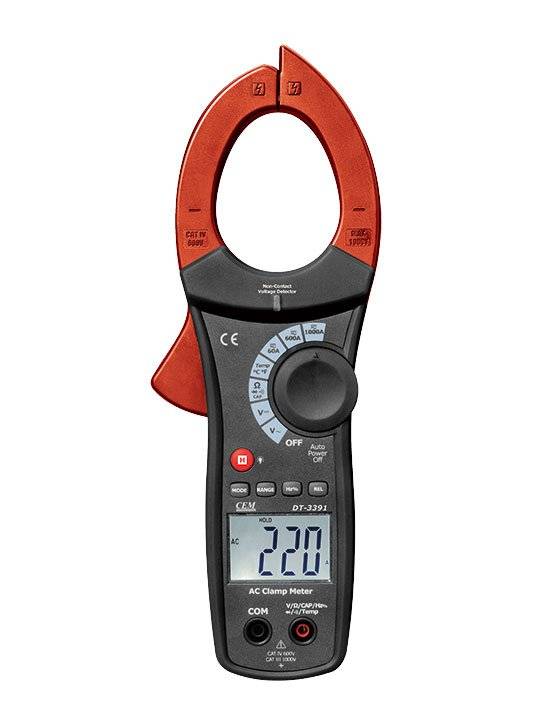 CEM Stromzange DT-3391 für Industrie, True RMS, 1000A , 600V, für AC/DC Spannung, Strom, Widerstand , Kapazität und Temperatur