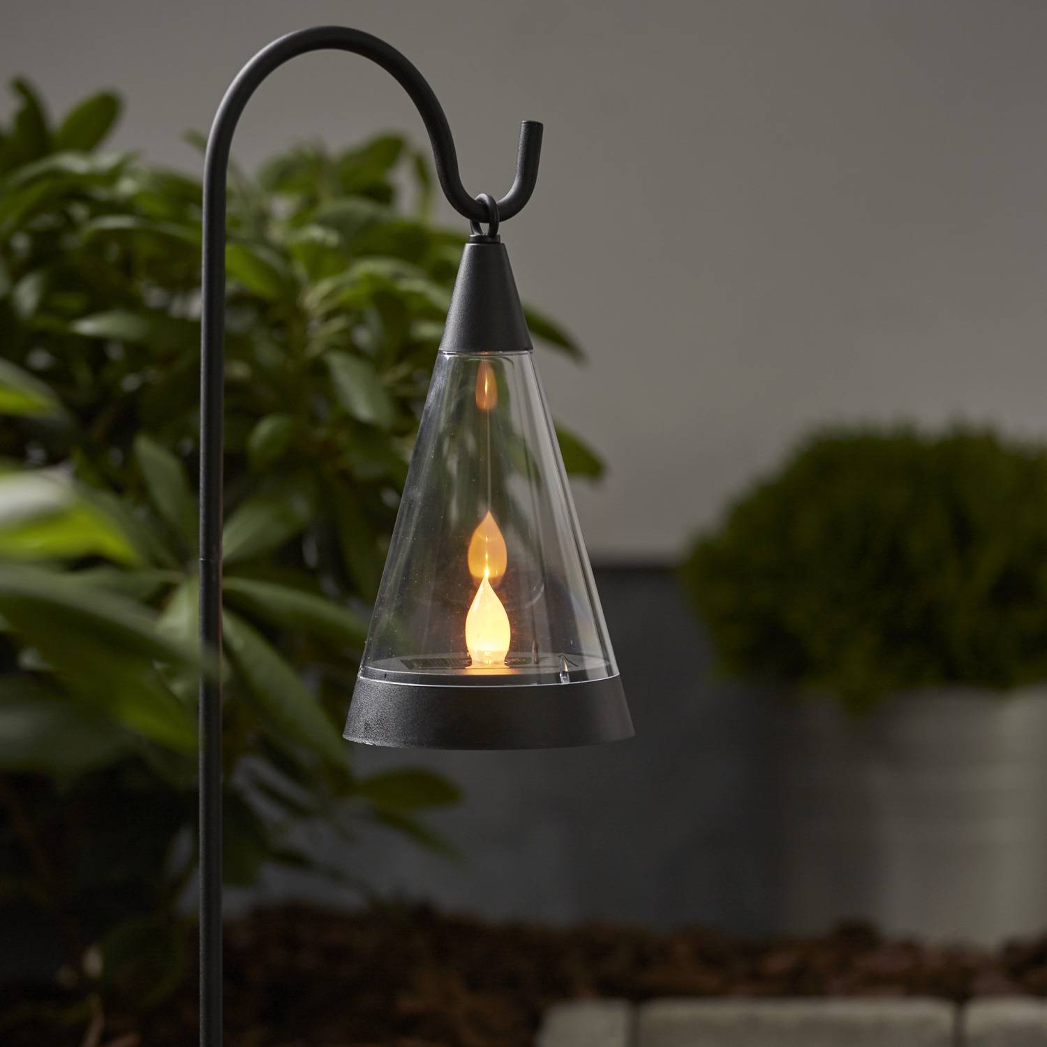 LED Solar Laterne 3in1 Laterne/Windlicht/Erdspieß H: 70cm Lichtsensor