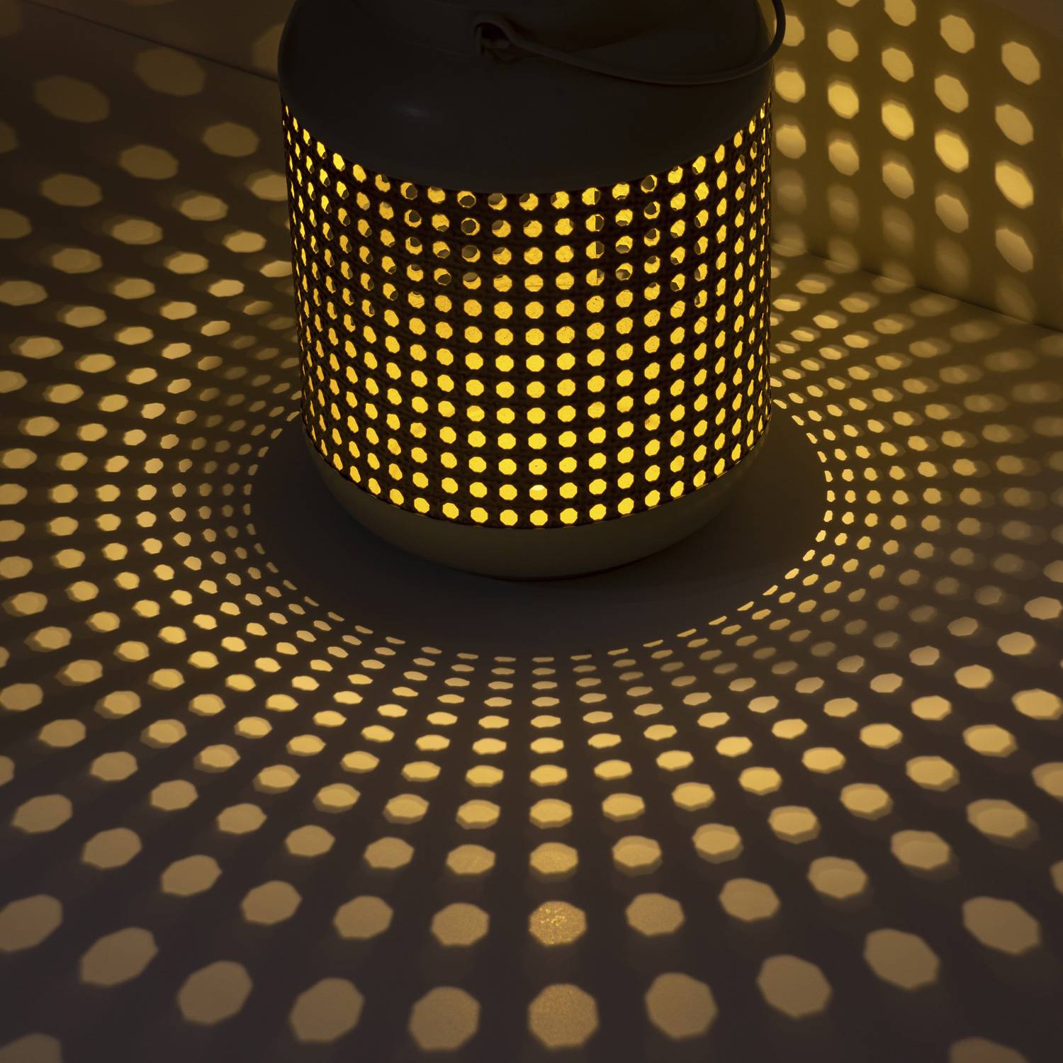 LED Solar Laterne Boho Bambus Optik Terassenleuchte Sensor Garten 28cm