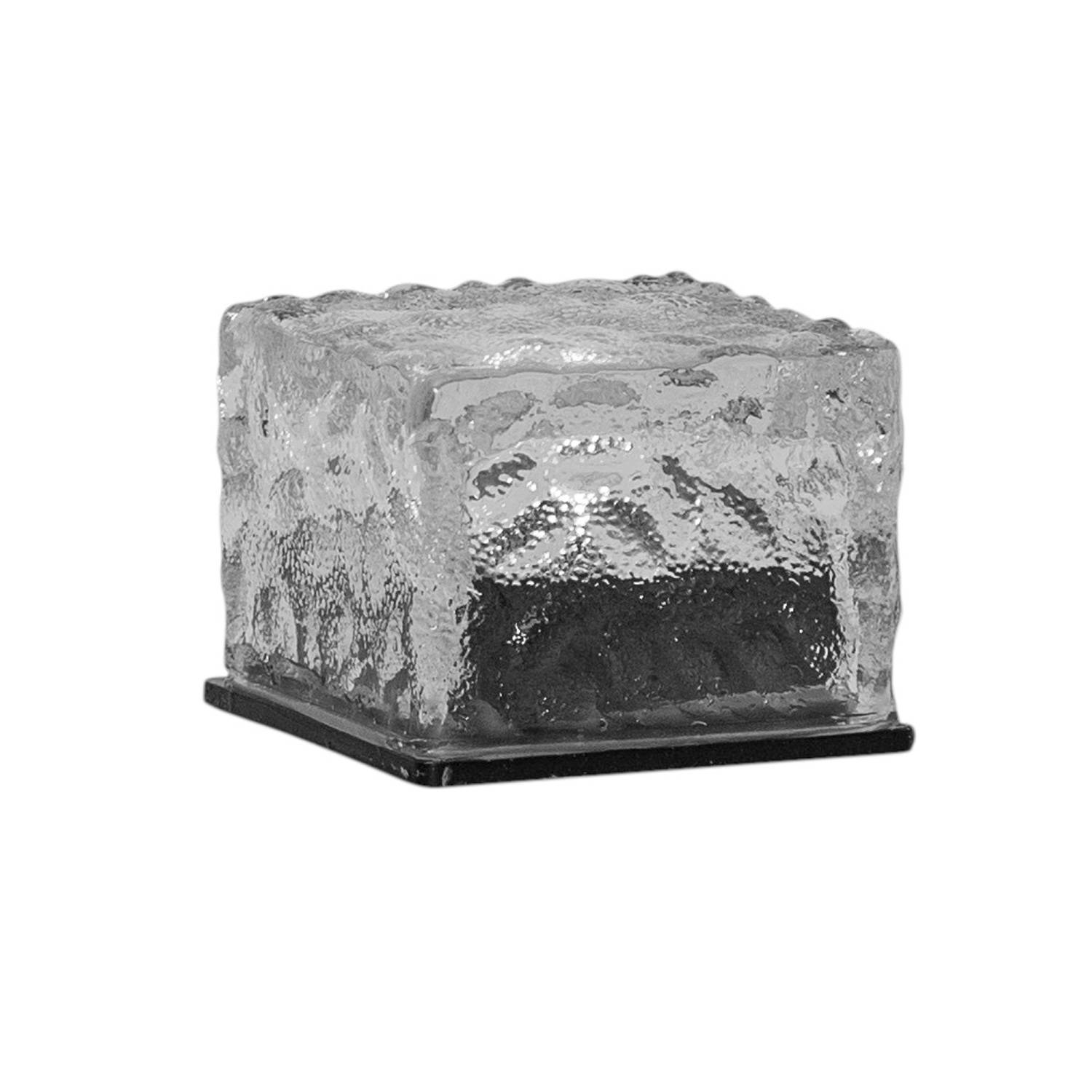 LED Solar Kerzen Windlichter Eiswürfelform Cube Lichtsensor Gartendeko 3 Stück