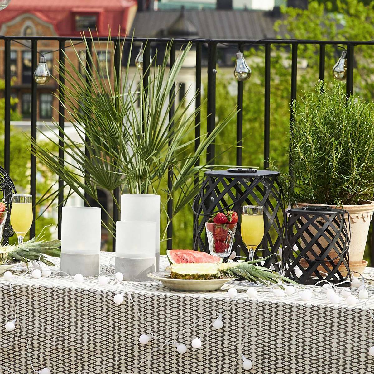 LED Solar Laterne Metall zum Hängen o. Stellen H:28cm Lichtsensor Terasse Garten