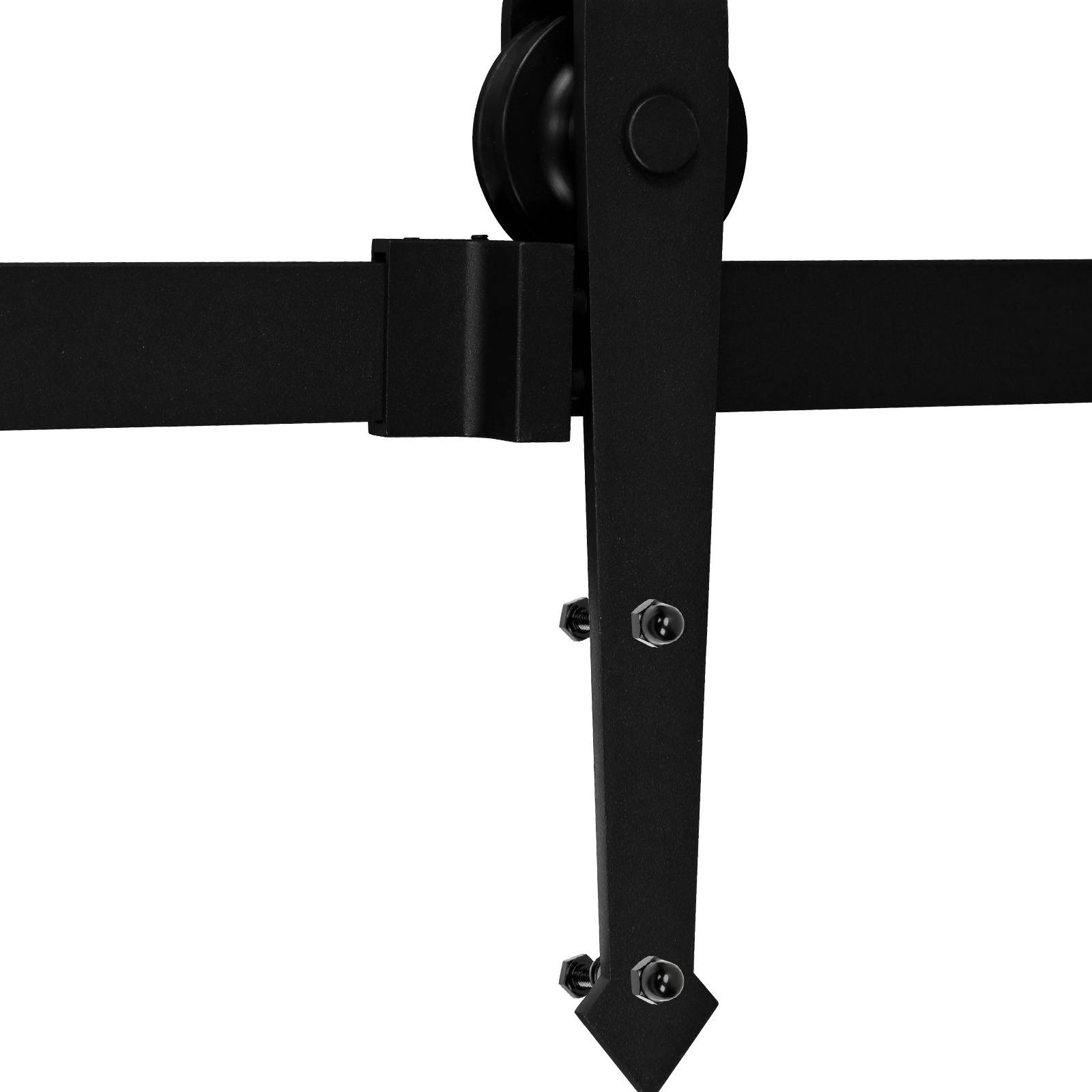 Schiebetürbeschlag Zimmertür Türbeschlag Big Wheel Scheunentor Belastung 150kg Laufschienen Schiebetürsystem Set 363 cm Pfeils