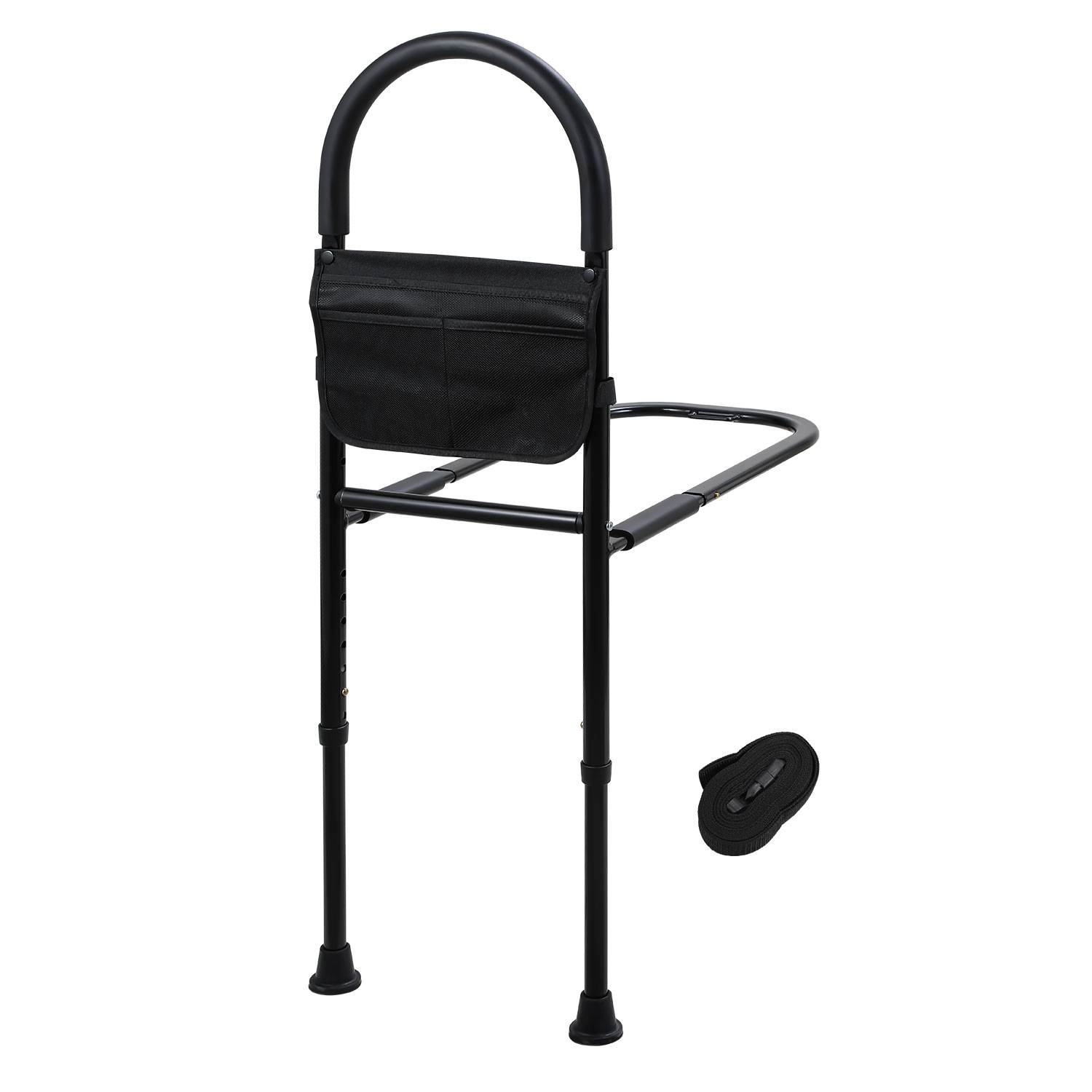 Bettgitter für Ältere Sicherheit Bettgeländer mit Lagerung Tasche und Unterstützung Beine Tragfähigkeit 150 kg