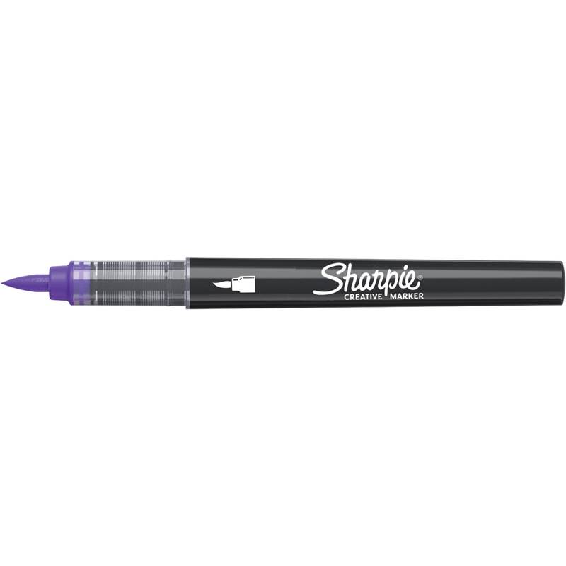 Sharpie 2218116, 1 Stück(e), Lila, Pinselspitze, Schwarz, Acrylbasierte Tinte