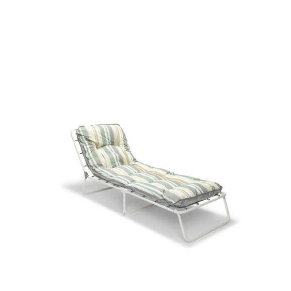 3-Bein-Liege Wörthersee 37450015 weiß/g/grün