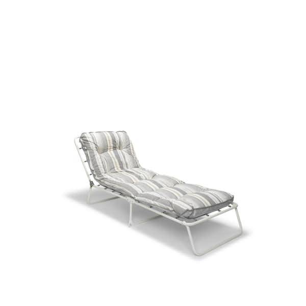 3-Bein-Liege Wörthersee 37450035 weiß/gr