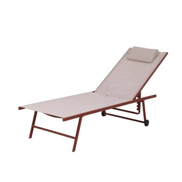 Sonnenliege Travis 88371 terrakotta/beige 2 Stück