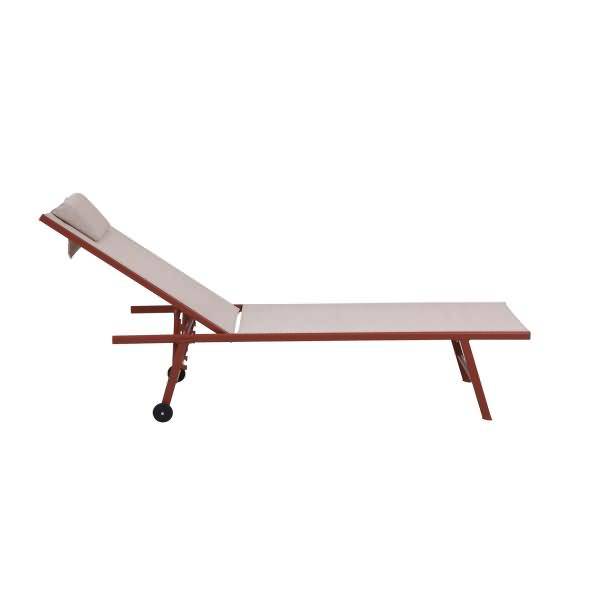 Sonnenliege Travis 88371 terrakotta/beige 2 Stück