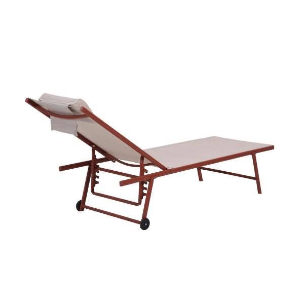 Sonnenliege Travis 88371 terrakotta/beige 2 Stück