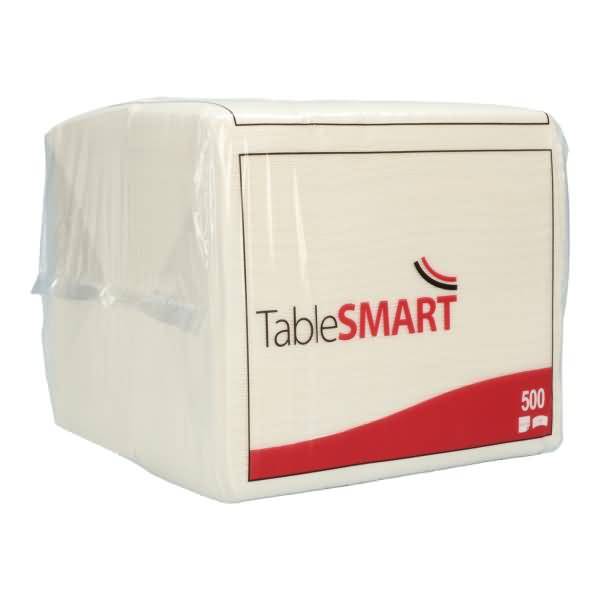 Serviette TableSMART 481712 33x33cm 1-lagig 1/8 Falz weiß 500 Stück