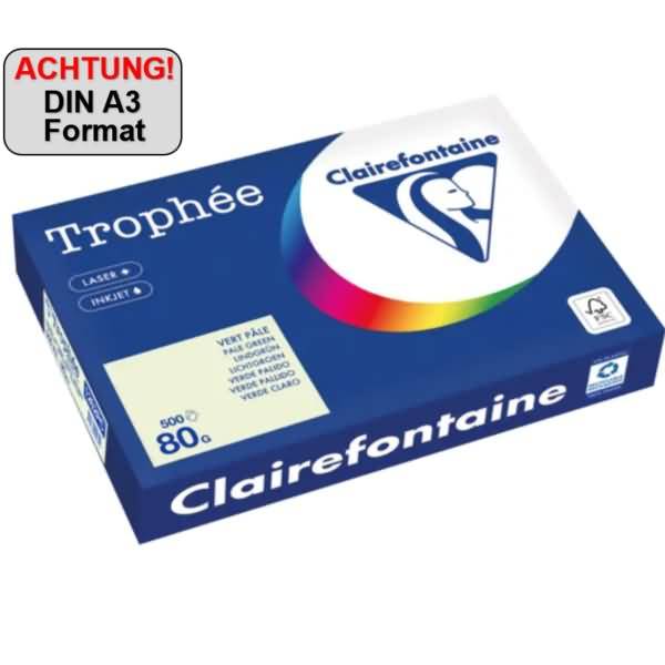 Kopierpapier 1262PC A3 80g lindgrün 500 Blatt
