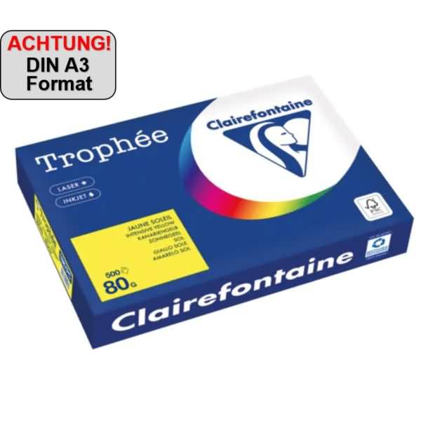 Kopierpapier 1887PC A3 80g kanariengelb 500 Blatt