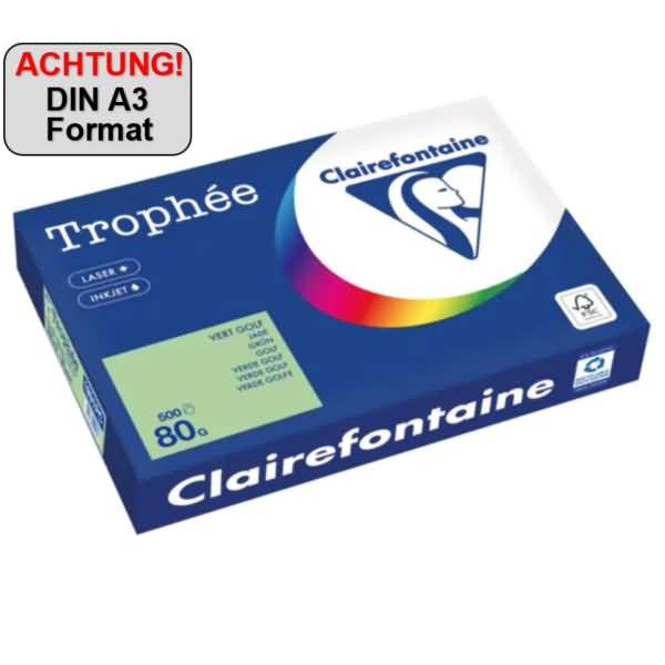 Kopierpapier 1891PC A3 80g grün 500 Blatt