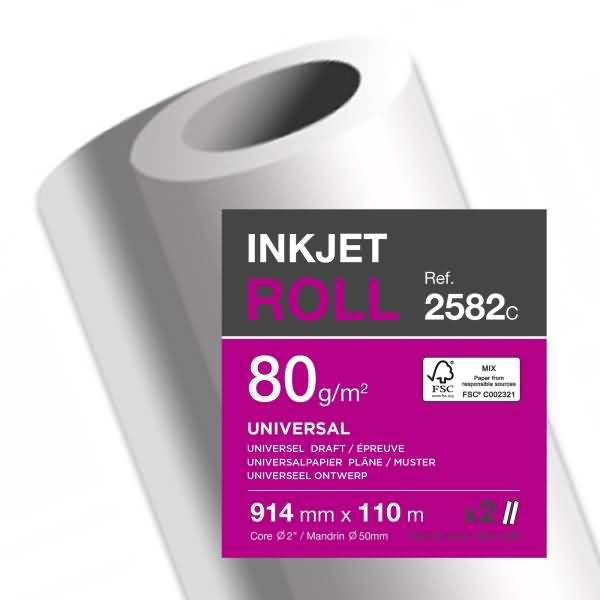 Plotterrolle 2582C 80g 914mmx110m 2 Stück